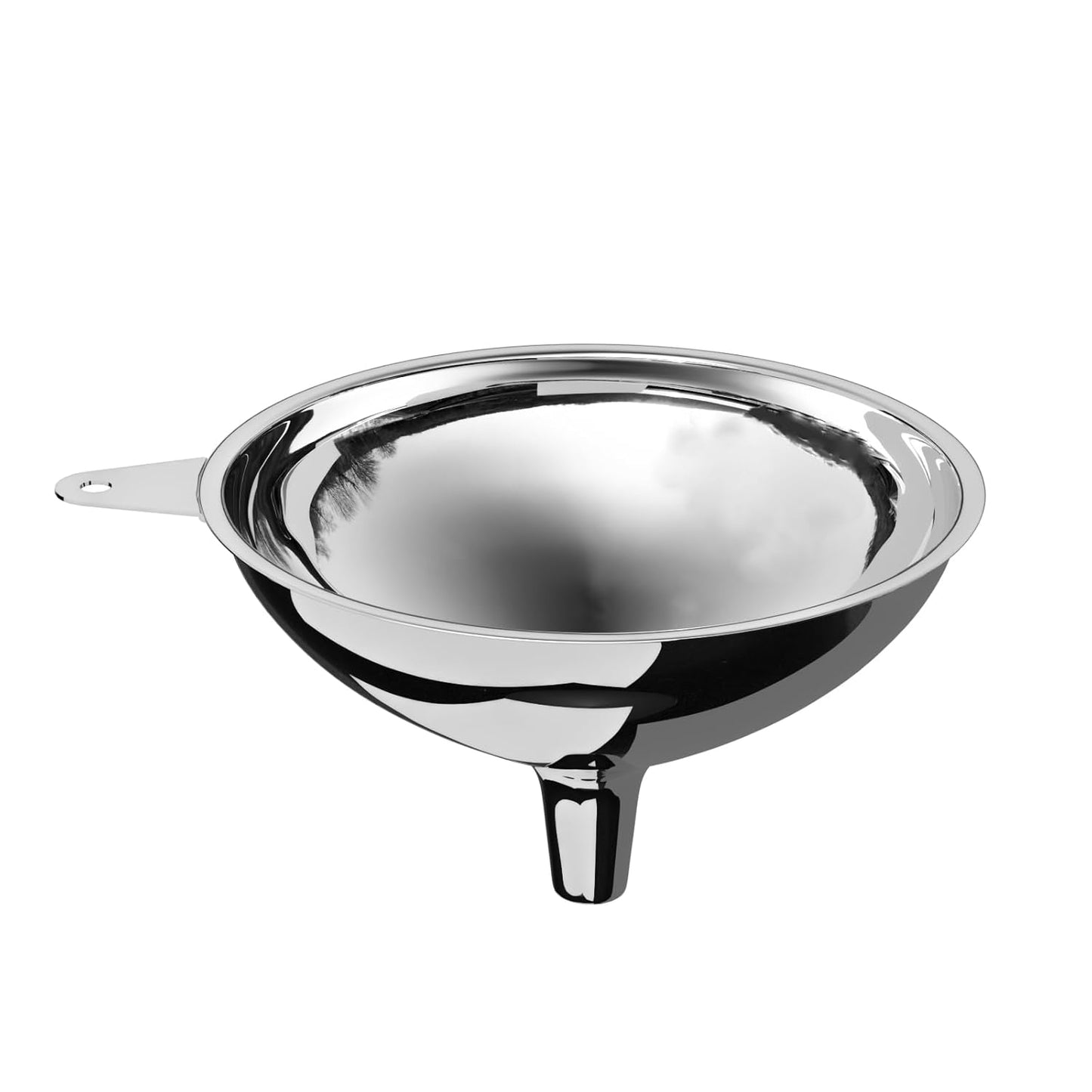 Stainless Steel Funnel, 2 Large and Small Mouth Filling Kitchen funnels, Liquids, fluids, Spices and Powders, Durable and Washable.
