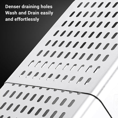 Extendable Over The Sink Basket Expandable Stainless Steel Colander 304 Food Grade Strainer for Washing Vegetables Fruits Pasta Dishes with Rubber Grip Handles (S)