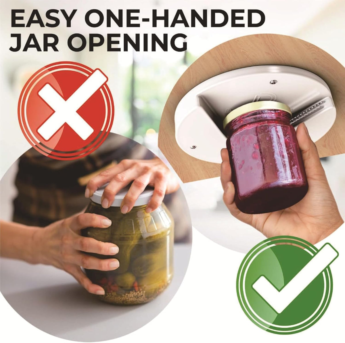Under Cabinet Jar Opener for Seniors & Arthritis