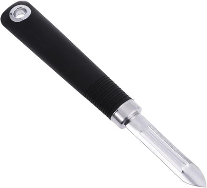 2-pack Stainless Steel Vegetable Peeler Non Swivel Fruit Peeler with Dual-Edge Blade Hanging Hole Right and Left Hand Use for Carrots Potatoes Cucumbers Pears 7.87 inch Kitchen Tool