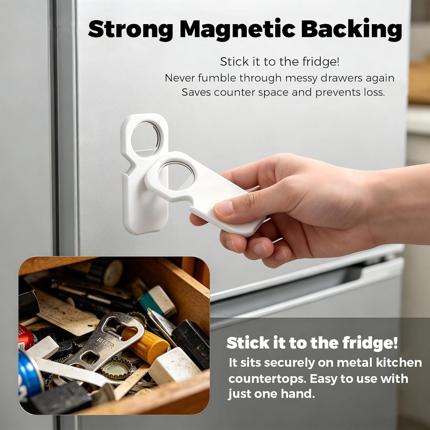 Magnetic Bottle Opener & Bottle Opener Magnet - Destapadores de Cerveza Portable Fridge Beer Opener for Soda & Pop Cans