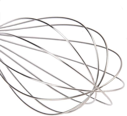 10 inch Stainless Steel Whisk, 5 inches for mixing small amounts of liquids, milkshakes, coffee, juice, etc. 2-piece set (buy 10 inches and get 5 inches as a gift) silver