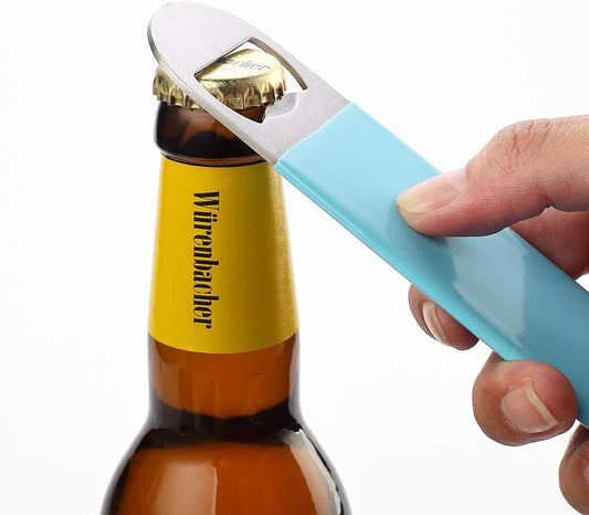 3 Pack 7" Heavy Duty Stainless Steel Flat Bottle Opener, Well-Made Long Neck Bottle Opener