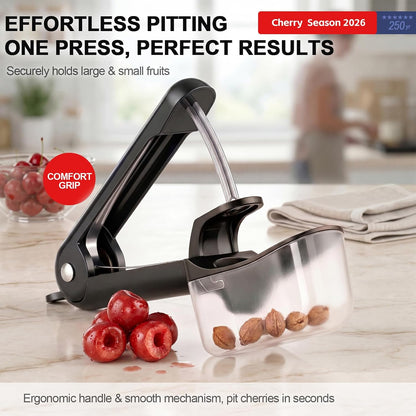 Cherry Pitter Multi 7-IN-1 Stainless Steel Cherry Pitter Tool Cherries Corer Making Cherry Jam (Red)