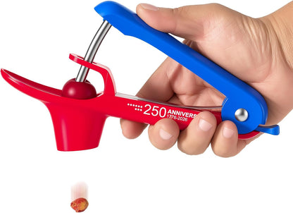 Cherry Pitter Multi 7-IN-1 Stainless Steel Cherry Pitter Tool Cherries Corer Making Cherry Jam (Red)