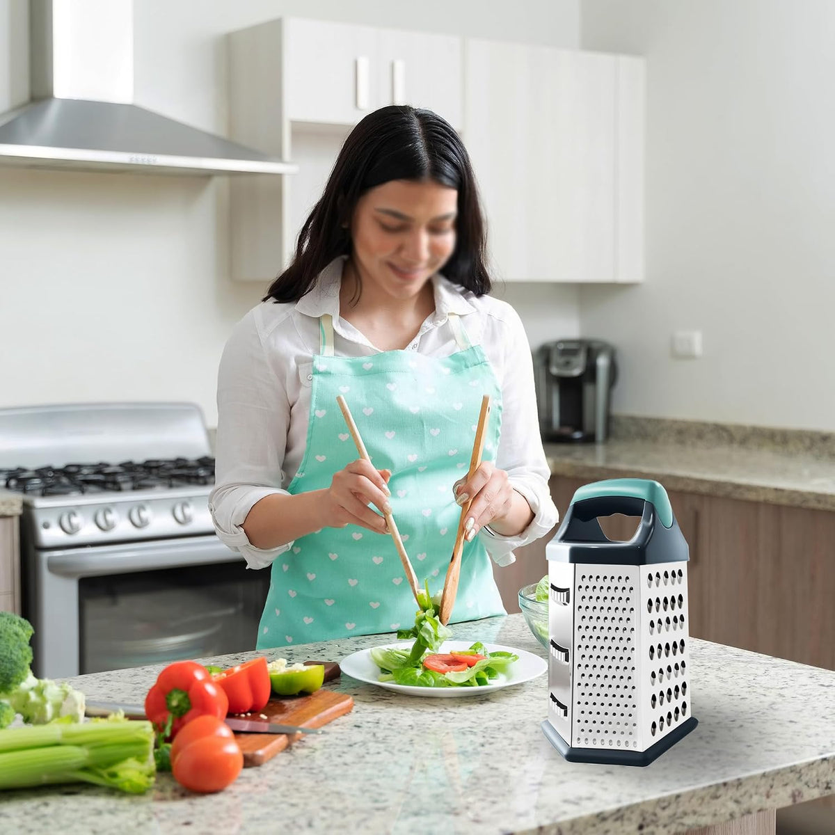 Box Grater for Kitchen 6 Sided