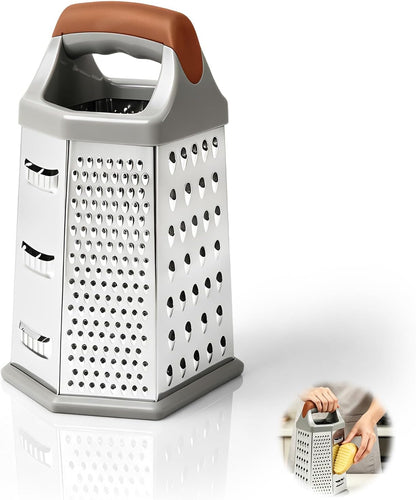Box Grater for Kitchen 6 Sided