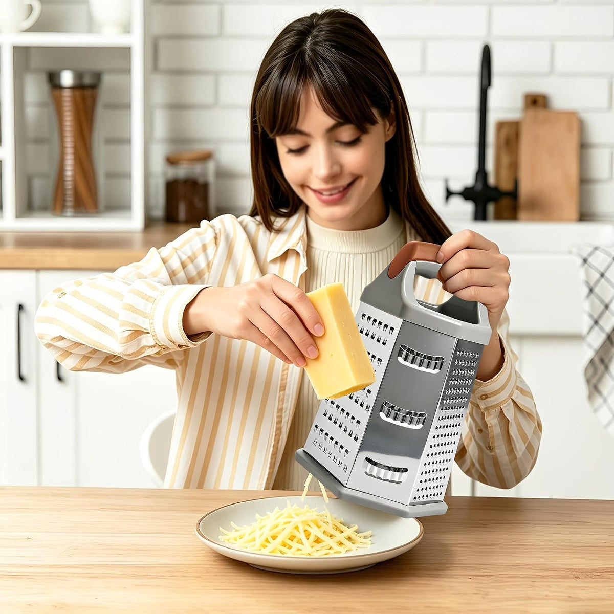Box Grater for Kitchen 6 Sided