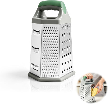 Box Grater for Kitchen 6 Sided