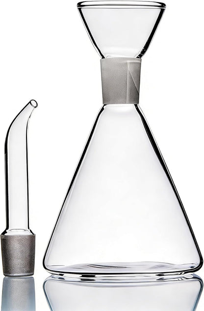 Conical 8 oz No Drip Olive Oil Cruet,Leak-Proof Spout, Easy Refill | Food-Grade Borosilicate Glass Oil Dispenser for Kitchen