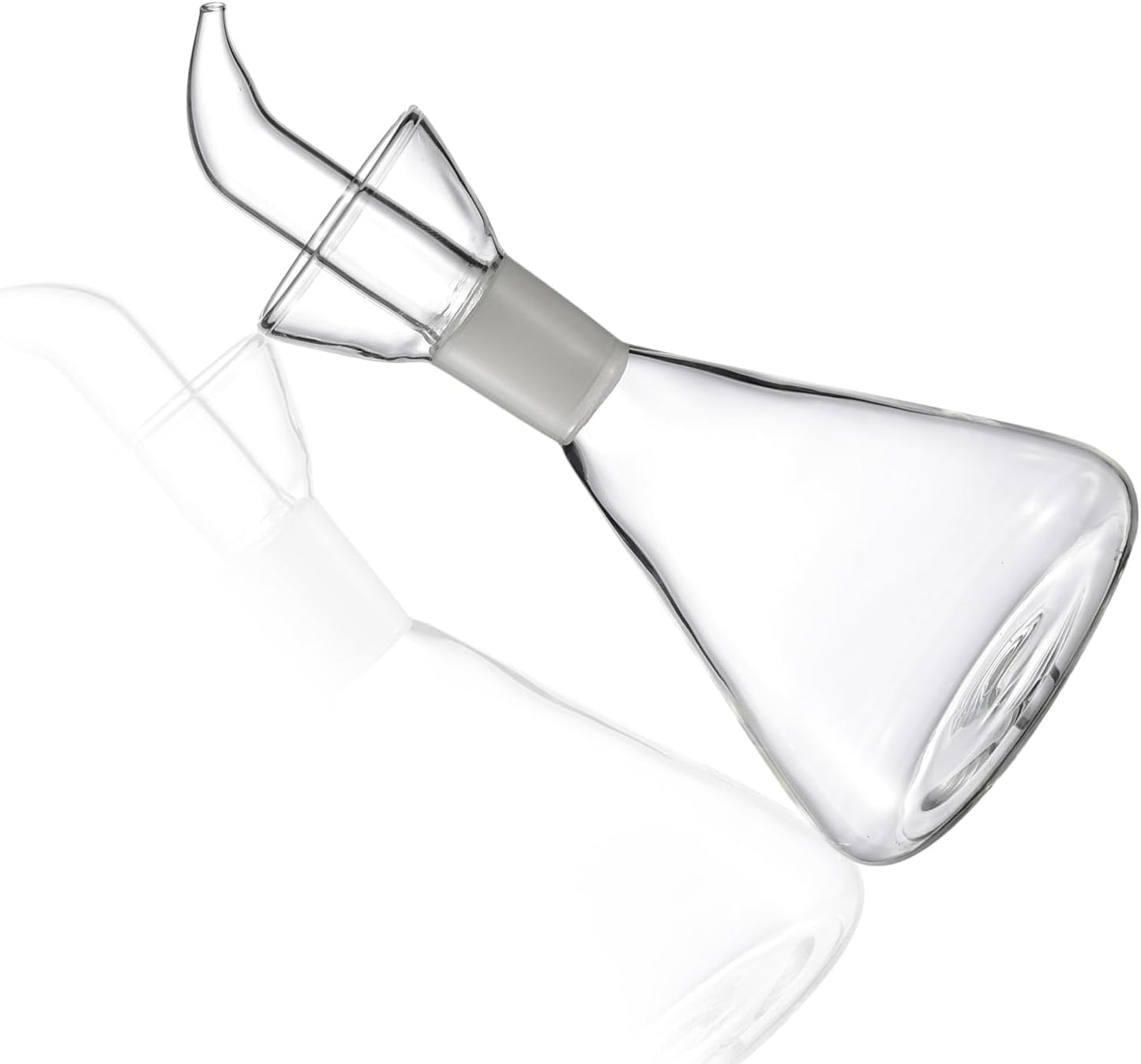 Conical 8 oz No Drip Olive Oil Cruet,Leak-Proof Spout, Easy Refill | Food-Grade Borosilicate Glass Oil Dispenser for Kitchen