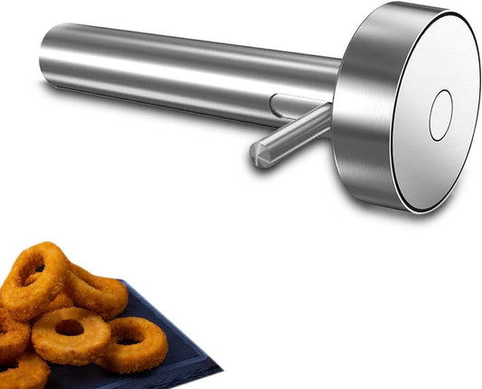 Stainless Steel Falafel Scoop Maker, Ring-Style Falafel Mold with Center Post, Meatball Press Tool for Uniform Veggie Patties and Small Kitchen Shaping