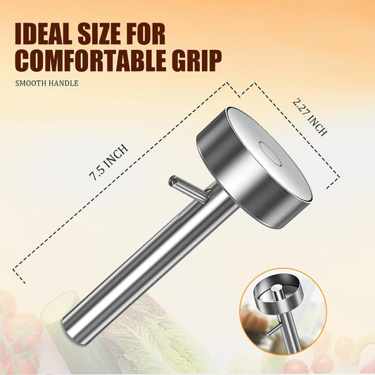 Stainless Steel Falafel Scoop Maker, Ring-Style Falafel Mold with Center Post, Meatball Press Tool for Uniform Veggie Patties and Small Kitchen Shaping
