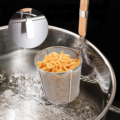 ZAVOOS 2 Pack Stainless Steel Pasta Strainer Basket, 5.3''D x 5.1''H