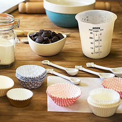 Silicone Measuring Cup Set for Cooking | Non-Slip Melting Cups Flexible Pour Cup for Butter, Chocolate, Water, 1/2 Cup&1 Cup&2 Cup