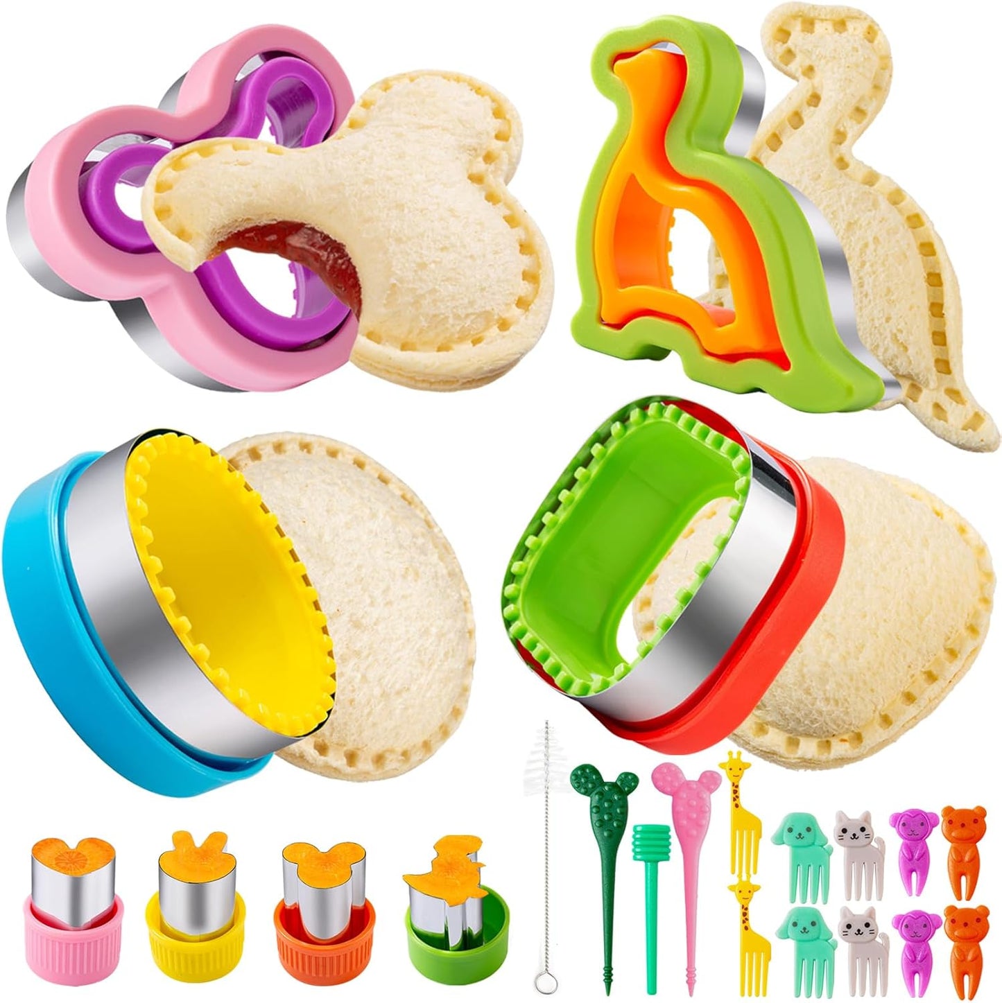 Round Circle Cookie Cutter 5 Pcs | Biscuit Cutters, Sandwich Cutter, Stainless Steel & PP Plastic, 5 Different Sizes, for Baking Donut English Muffin Scones