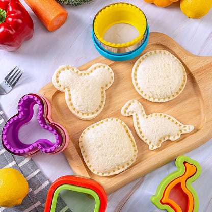 Round Circle Cookie Cutter 5 Pcs | Biscuit Cutters, Sandwich Cutter, Stainless Steel & PP Plastic, 5 Different Sizes, for Baking Donut English Muffin Scones
