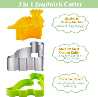 Round Circle Cookie Cutter 5 Pcs | Biscuit Cutters, Sandwich Cutter, Stainless Steel & PP Plastic, 5 Different Sizes, for Baking Donut English Muffin Scones