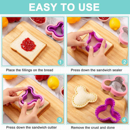 Round Circle Cookie Cutter 5 Pcs | Biscuit Cutters, Sandwich Cutter, Stainless Steel & PP Plastic, 5 Different Sizes, for Baking Donut English Muffin Scones