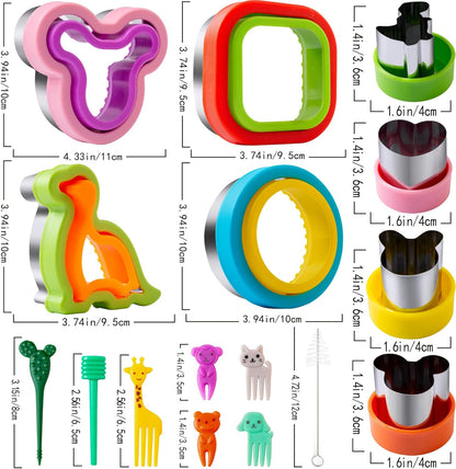 Round Circle Cookie Cutter 5 Pcs | Biscuit Cutters, Sandwich Cutter, Stainless Steel & PP Plastic, 5 Different Sizes, for Baking Donut English Muffin Scones