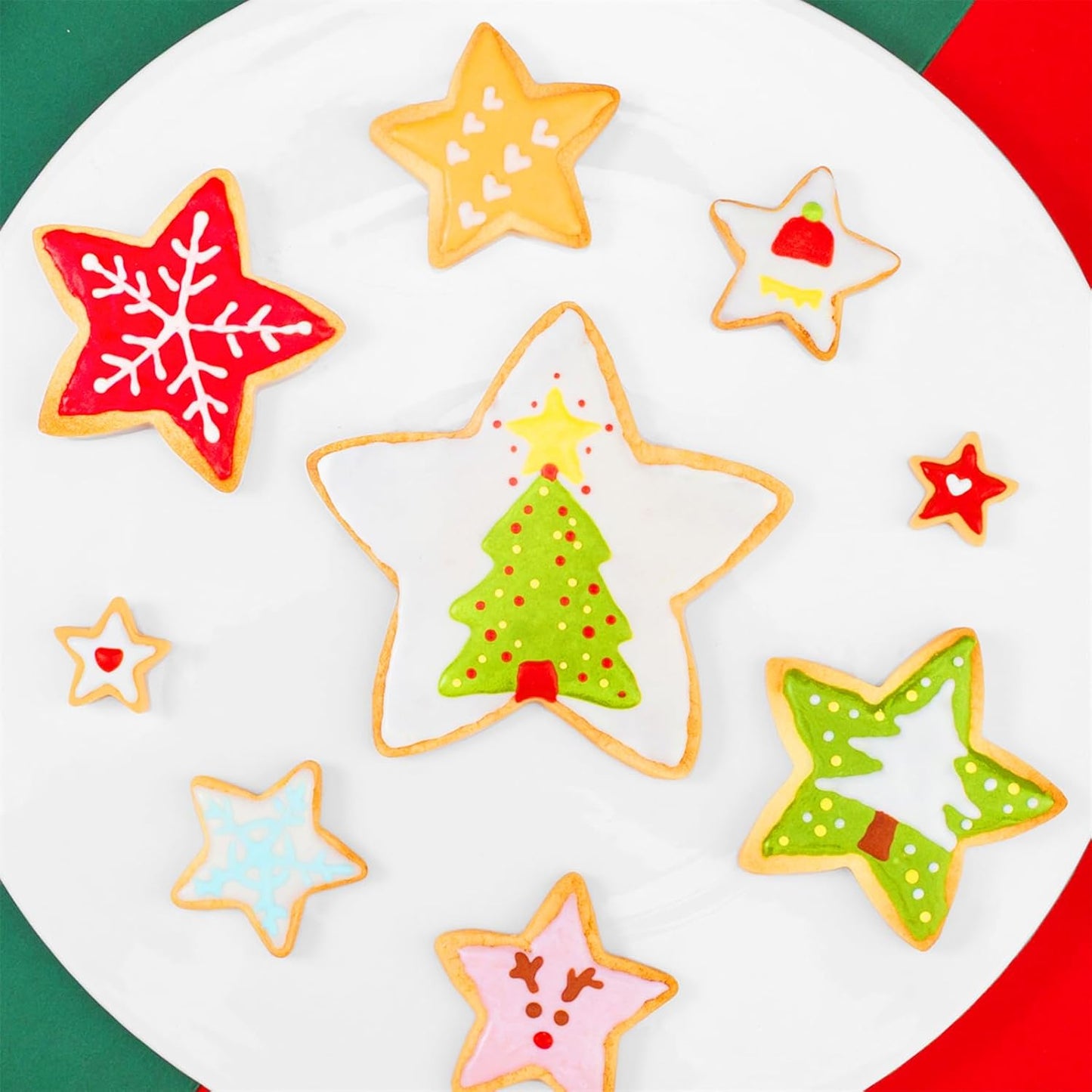 Round Circle Cookie Cutter 5 Pcs | Biscuit Cutters, Sandwich Cutter, Stainless Steel & PP Plastic, 5 Different Sizes, for Baking Donut English Muffin Scones