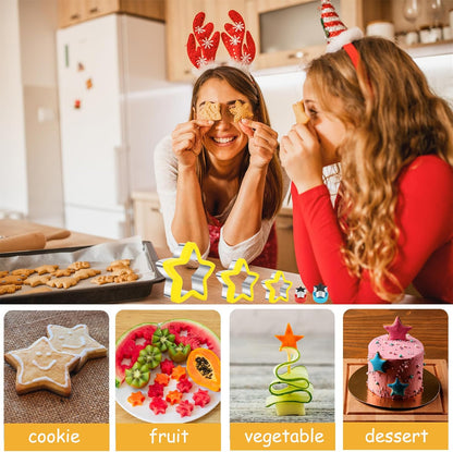 Round Circle Cookie Cutter 5 Pcs | Biscuit Cutters, Sandwich Cutter, Stainless Steel & PP Plastic, 5 Different Sizes, for Baking Donut English Muffin Scones