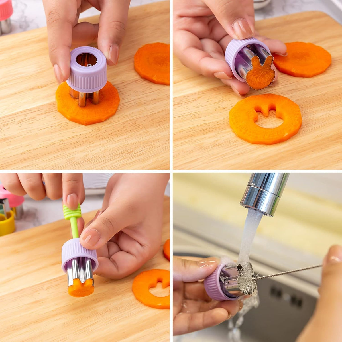Round Circle Cookie Cutter 5 Pcs | Biscuit Cutters, Sandwich Cutter, Stainless Steel & PP Plastic, 5 Different Sizes, for Baking Donut English Muffin Scones