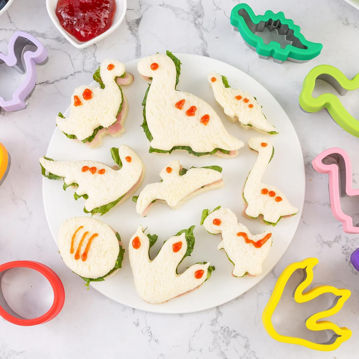 Round Circle Cookie Cutter 5 Pcs | Biscuit Cutters, Sandwich Cutter, Stainless Steel & PP Plastic, 5 Different Sizes, for Baking Donut English Muffin Scones