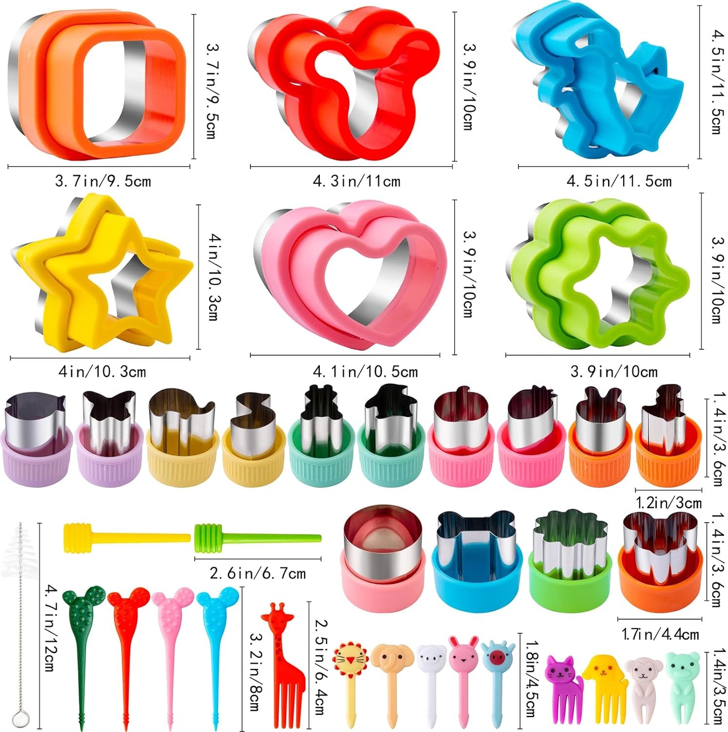 Round Circle Cookie Cutter 5 Pcs | Biscuit Cutters, Sandwich Cutter, Stainless Steel & PP Plastic, 5 Different Sizes, for Baking Donut English Muffin Scones