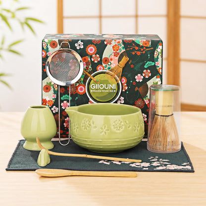 Matcha Whisk Set, Ceramic Matcha Kit for Beginners & Tea Lovers