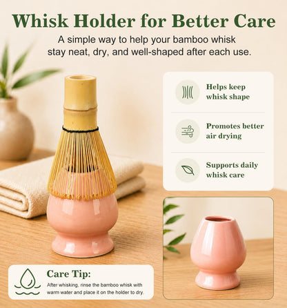 Matcha Whisk Set, Ceramic Matcha Kit for Beginners & Tea Lovers