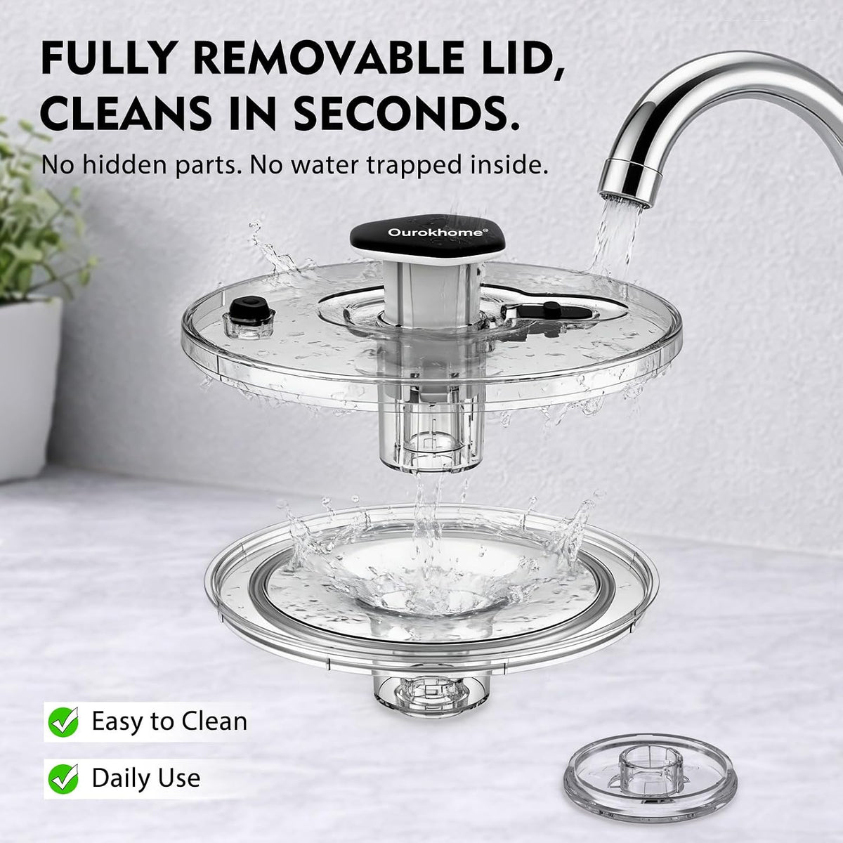 6.3 QT Salad Spinner with Fully Removable Lid, Large Lettuce Dryer with One-Hand Press Pump, Instant Stop Brake Button and Retractable Handle, Vegetable Washer & Spinner for Greens and Herbs