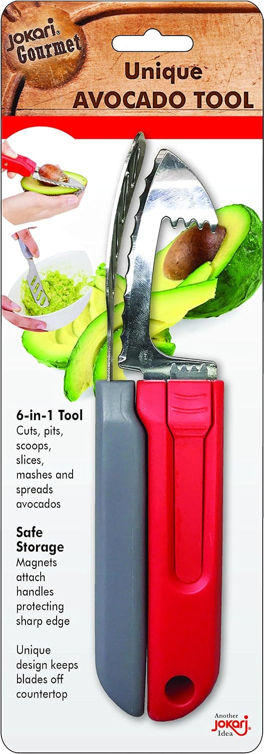Avocado Tool, 6-in-1 Opener Knife, Cutter, Pitter, Scooper, Slicer | Masher, Spreader - Kitchen Utensil, Avocados, Guacamole Maker - Dishwasher Safe by, AVOCADO TOOL that does it all!