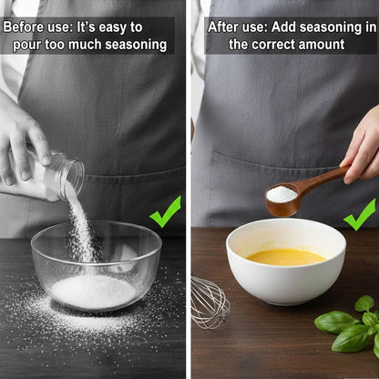 Wooden Measuring Cups and Spoons Set - Eco-Friendly Solid Acacia Wood, Laser Engraved Measurements, Perfect for Baking & Cooking - Ideal for Bakers, Chefs & Home Cooks（brown）