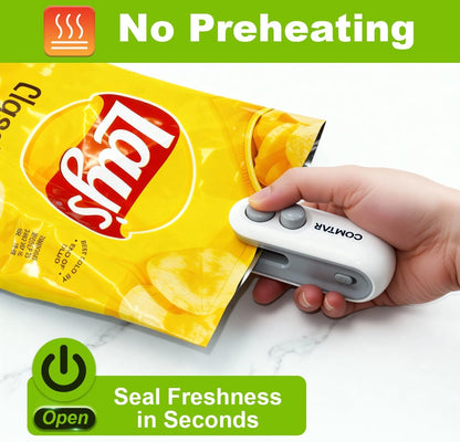 2in1 Mini Bag Sealer With Cutter,Handheld Chip Bag Sealer | Mini Bag Sealer With Cutter And Magnet,Heat Seal , Portable Handheld plastic bag sealer