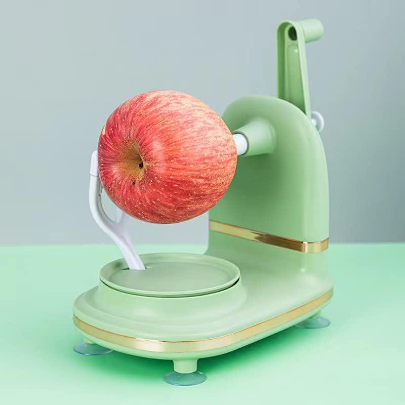 Upgraded Plastic Apple Peeler, Pear Peeler and Apple Slicer Corer with Stainless Steel Blades(one backup blade included)