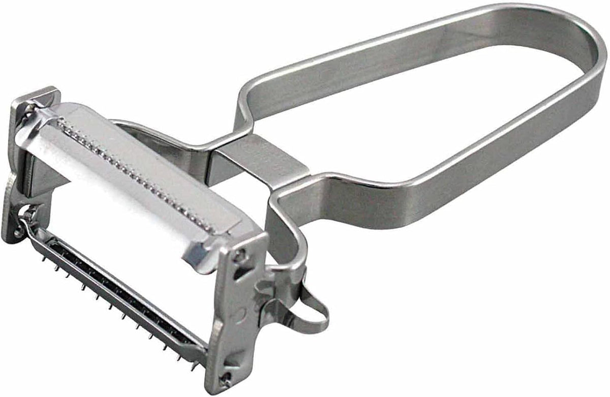 Shimomura Planning 38230 Shredded Peeler, 2-Way (Made in Japan), Dishwasher Safe, Double-Sided Use, Julienne 0.13 inch (3.4 mm), Cut Throws, 0.06 inch (1.6 mm), Uniform Cut, Sharp Sharp, Time-Short
