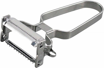 Shimomura Planning 38230 Shredded Peeler, 2-Way (Made in Japan), Dishwasher Safe, Double-Sided Use, Julienne 0.13 inch (3.4 mm), Cut Throws, 0.06 inch (1.6 mm), Uniform Cut, Sharp Sharp, Time-Short