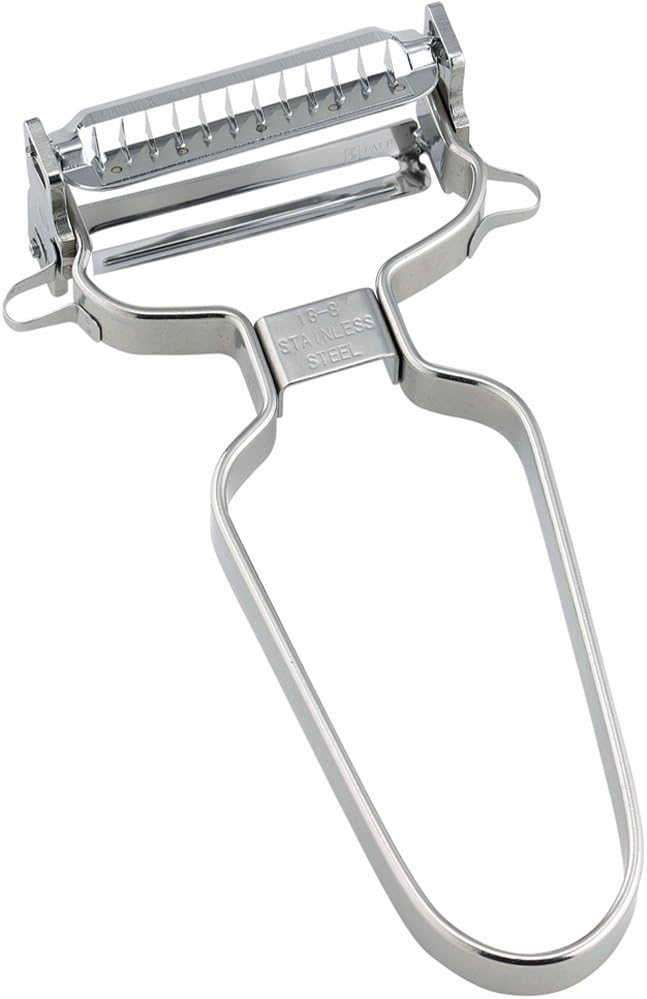 Shimomura Planning 38230 Shredded Peeler, 2-Way (Made in Japan), Dishwasher Safe, Double-Sided Use, Julienne 0.13 inch (3.4 mm), Cut Throws, 0.06 inch (1.6 mm), Uniform Cut, Sharp Sharp, Time-Short