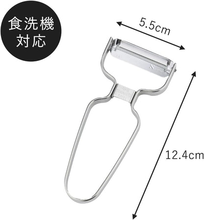 Shimomura Planning 38230 Shredded Peeler, 2-Way (Made in Japan), Dishwasher Safe, Double-Sided Use, Julienne 0.13 inch (3.4 mm), Cut Throws, 0.06 inch (1.6 mm), Uniform Cut, Sharp Sharp, Time-Short