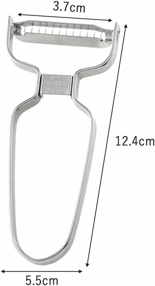 Shimomura Planning 38230 Shredded Peeler, 2-Way (Made in Japan), Dishwasher Safe, Double-Sided Use, Julienne 0.13 inch (3.4 mm), Cut Throws, 0.06 inch (1.6 mm), Uniform Cut, Sharp Sharp, Time-Short