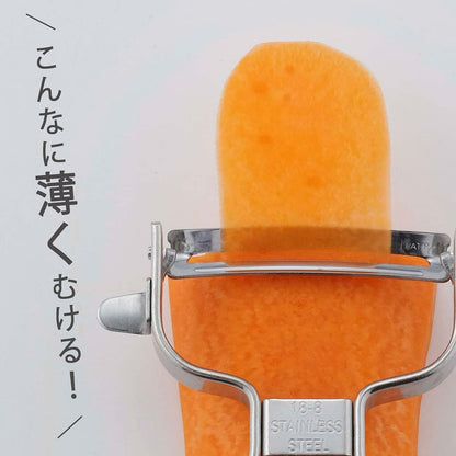 Shimomura Planning 38230 Shredded Peeler, 2-Way (Made in Japan), Dishwasher Safe, Double-Sided Use, Julienne 0.13 inch (3.4 mm), Cut Throws, 0.06 inch (1.6 mm), Uniform Cut, Sharp Sharp, Time-Short