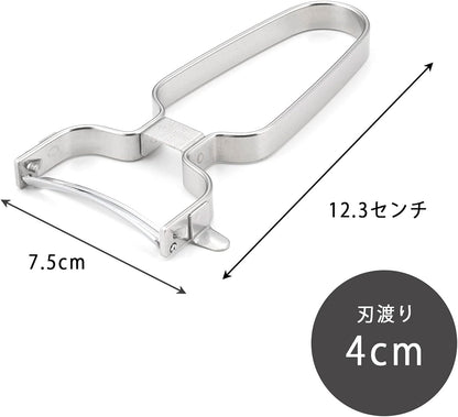 Shimomura Planning 38230 Shredded Peeler, 2-Way (Made in Japan), Dishwasher Safe, Double-Sided Use, Julienne 0.13 inch (3.4 mm), Cut Throws, 0.06 inch (1.6 mm), Uniform Cut, Sharp Sharp, Time-Short