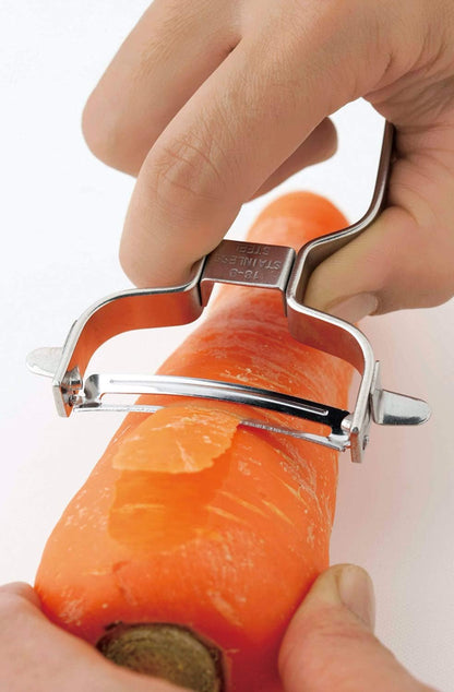 Shimomura Planning 38230 Shredded Peeler, 2-Way (Made in Japan), Dishwasher Safe, Double-Sided Use, Julienne 0.13 inch (3.4 mm), Cut Throws, 0.06 inch (1.6 mm), Uniform Cut, Sharp Sharp, Time-Short