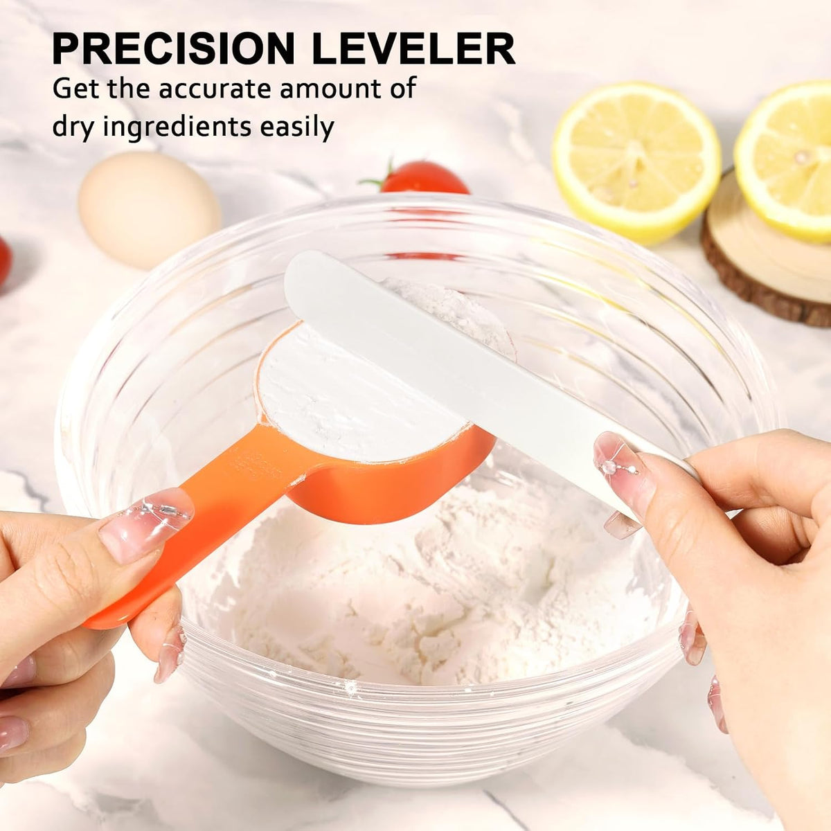Stackable Measuring Cups and Spoons Set with Lids
