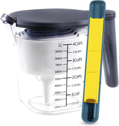 Stackable Measuring Cups and Spoons Set with Lids