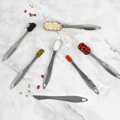 Stackable Measuring Cups and Spoons Set with Lids