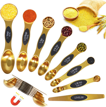 Stackable Measuring Cups and Spoons Set with Lids