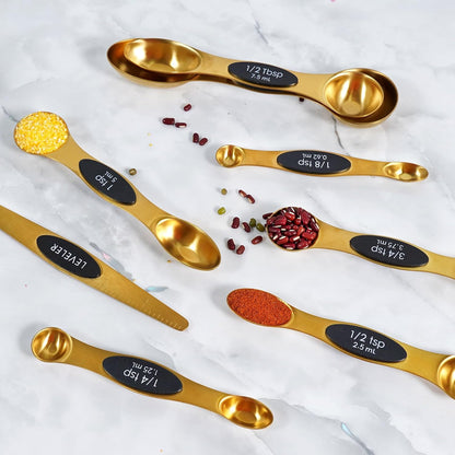 Stackable Measuring Cups and Spoons Set with Lids