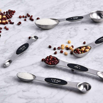 Stackable Measuring Cups and Spoons Set with Lids